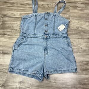 a.n.a New Approach Denim Sleeveless Elastic Back Jumper Size 2XL